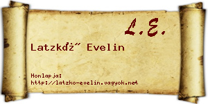 Latzkó Evelin névjegykártya